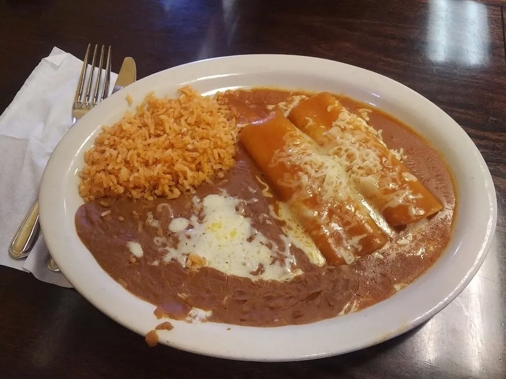 Cheese Enchiladas Rice Beans
